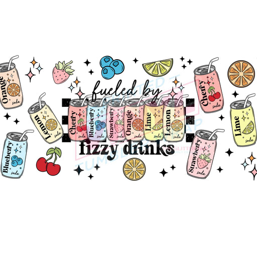 Libbey Can Wrap 16oz - Ink Transfers | Fueled By Fizzy Drinks | from The Glitter Guy