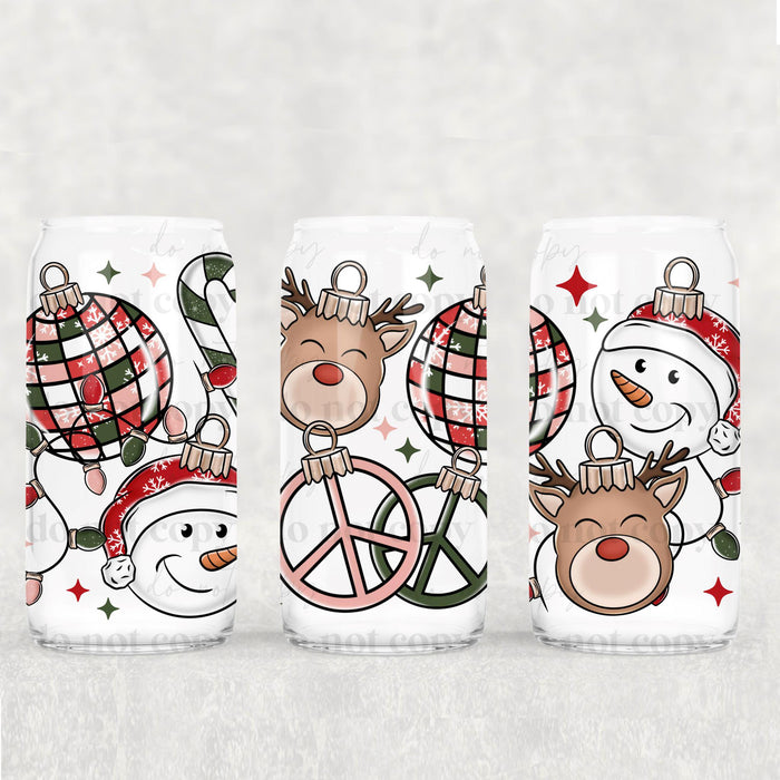 Libbey Can Wrap 16oz - Ink Transfers | Retro Ornaments | UVDTF from The Glitter Guy