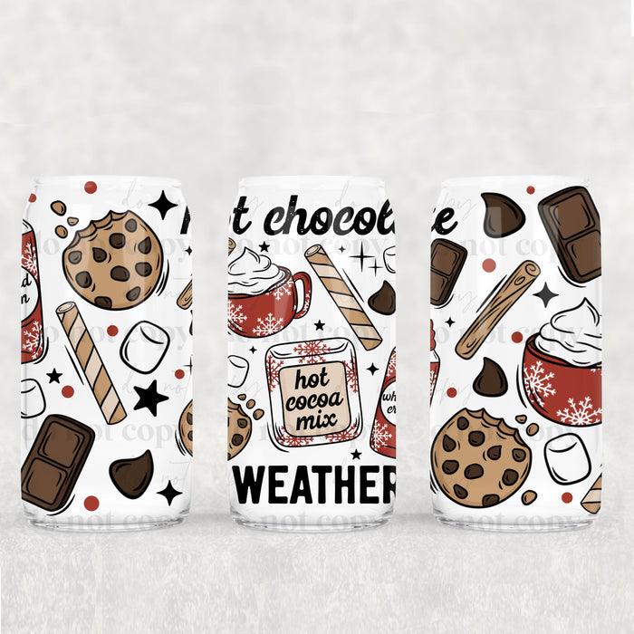 Libbey Can Wrap 16oz - UV DTF Ink Transfers | Hot Chocolate Weather | from The Glitter Guy