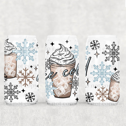 Libbey Can Wrap 16oz - UV DTF Ink Transfers | Ice Cold | from The Glitter Guy