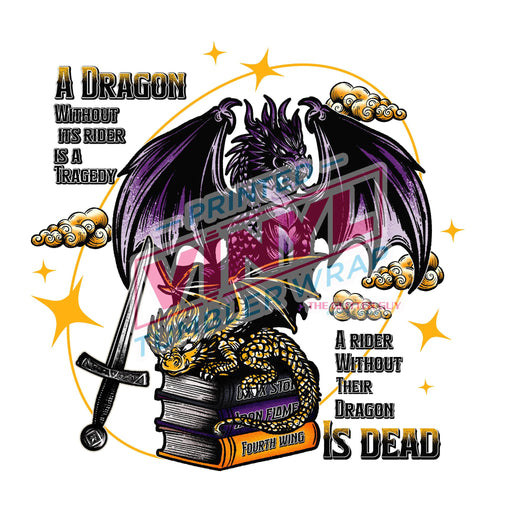 Printed Decal - Book Dragons | Decals from The Glitter Guy