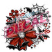 Printed Decal - Christmas Bat Florals | Decals from The Glitter Guy