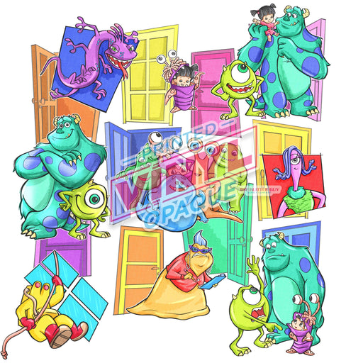monsters inc boo door stickers Printed Decal