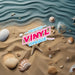 Printed Vinyl - 3D Beach | from The Glitter Guy