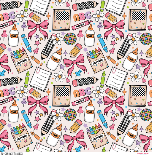 Printed Vinyl - Back To School Supplies | Printed Vinyl from The Glitter Guy