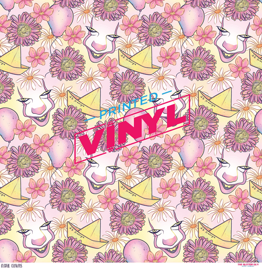 Printed Vinyl - Floral Clown | Printed Vinyl from The Glitter Guy