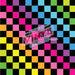 Printed Vinyl - Neon Checkered | Printed Vinyl from The Glitter Guy