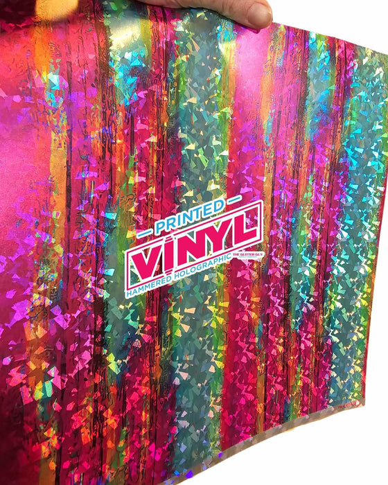 Printed Vinyl - Patina Rainbow | Printed Vinyl from The Glitter Guy