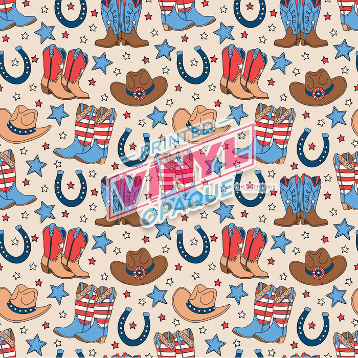 Printed Vinyl - Patriotic Cowboy | Printed Vinyl from The Glitter Guy