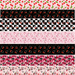 Printed Vinyl Stacked Stripes - Cherries | Printed Vinyl from The Glitter Guy