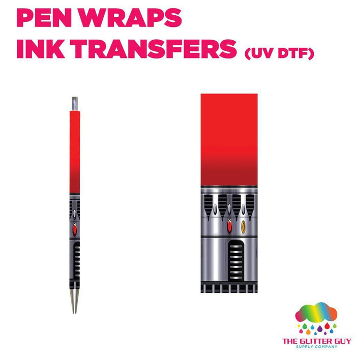 Red Saber|Pen Wrap - Ink Transfers (UVDTF) | from The Glitter Guy