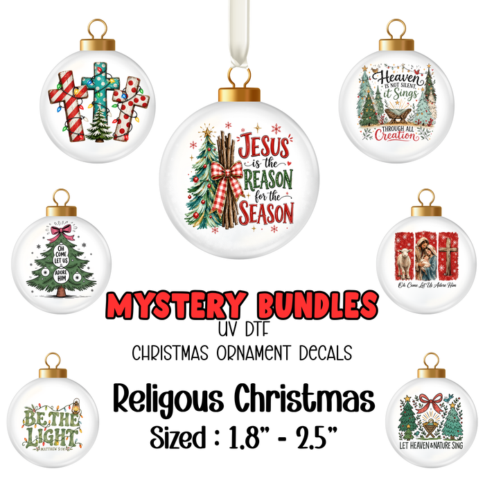 Mystery Ornament Decal Bundles - Religious Christmas