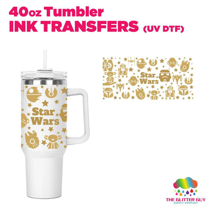 Space Wars | 40oz Tumbler Wrap - Ink Transfers (UVDTF) | UVDTF from The Glitter Guy