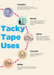 Tacky Tape - Short Cuts [(10) 12" x 8.5" Double - Sided Adhesive Sheets Sheets Per Pack] | Tacky Tape from The Glitter Guy