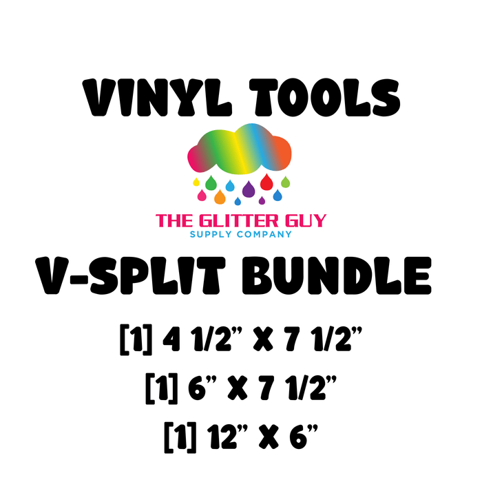 V - Split Bundle (3) - Vinyl Cutting Templates | from The Glitter Guy