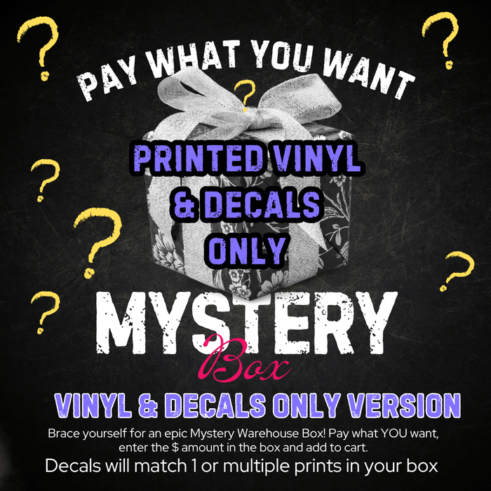 Warehouse Mystery Boxes PRINTED VINYL VERSION - ONLY ITEM IN CART PLEASE - PURCHASE SEPARATE | Warehouse Box from The Glitter Guy