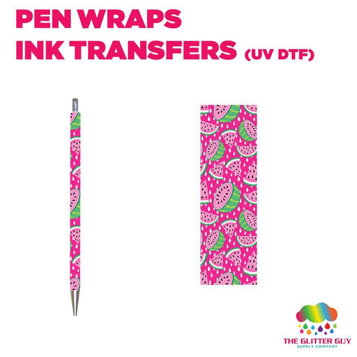 Watermelons - Pink |Pen Wrap - Ink Transfers (UVDTF) | UVDTF from The Glitter Guy