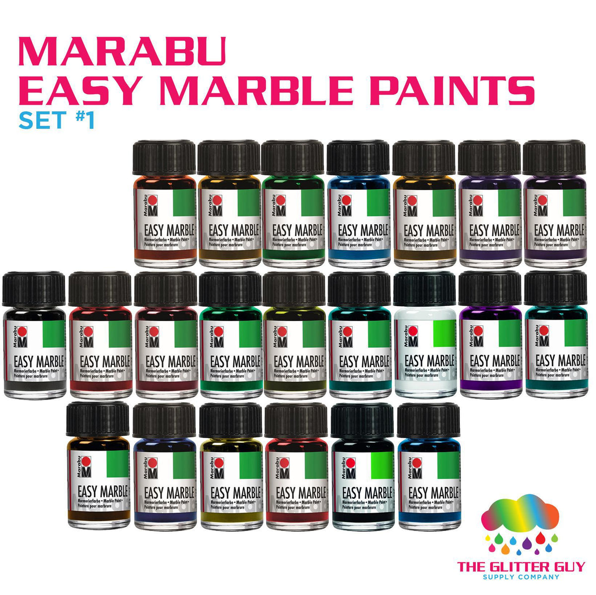 Marabu Easy Marble Paint Set - Primary Colors Starter Set - Marbling Paint  Kit for Kids and Adults - Hydro Dipping Paint for Tumblers, Ceramic, Paper