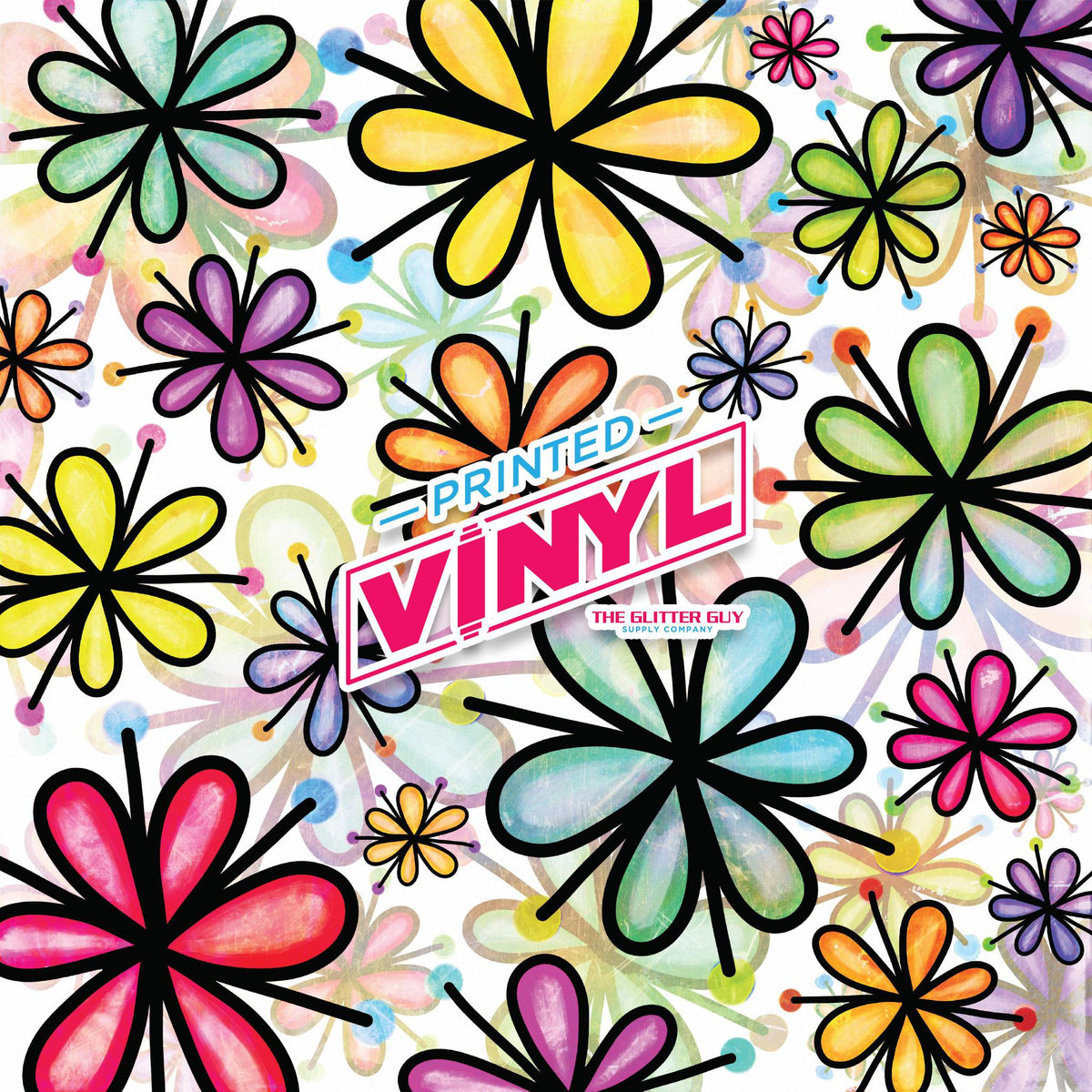 Printed Vinyl - Daisy Doodles Rainbow — The Glitter Guy
