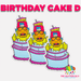 Birthday Cake D | Sticker from The Glitter Guy