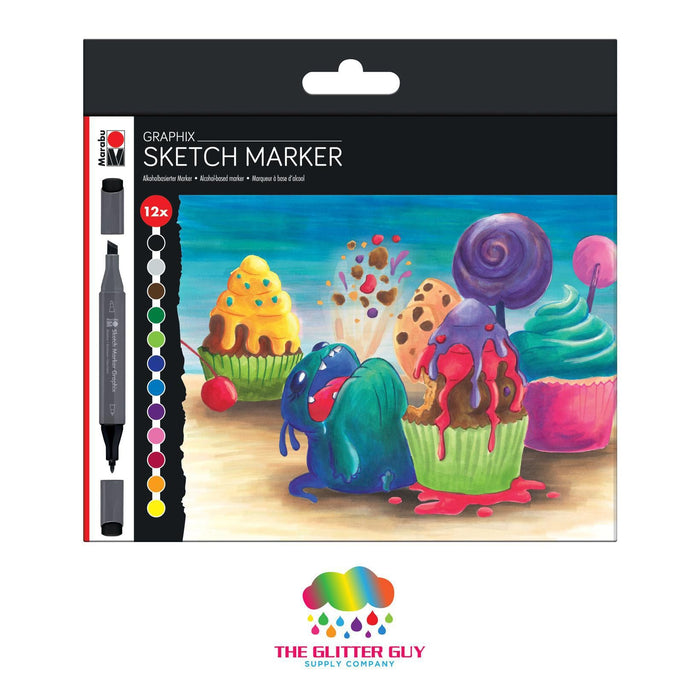 Marabu Alcohol - Based Graphix Sketch Markers | Alcohol Ink from The Glitter Guy