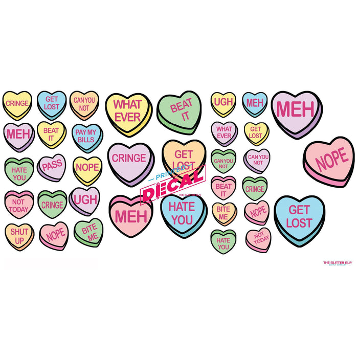 Printed Decal Sheet - Conversation Starters | Printed Vinyl from The Glitter Guy
