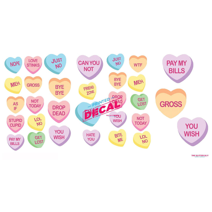 Printed Decal Sheet - Conversation Starters | Printed Vinyl from The Glitter Guy