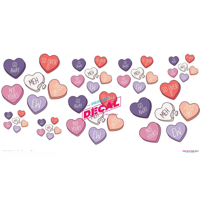 Printed Decal Sheet - Not So Sweet | Printed Vinyl from The Glitter Guy