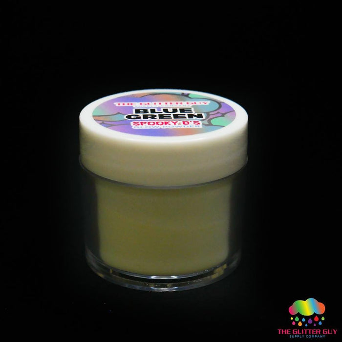 Spooky D's Glow Powder - Blue Green | Mica Powder from The Glitter Guy