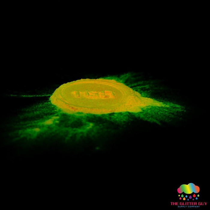 Spooky D's Glow Powder - Orange 2 Yellow | Mica Powder from The Glitter Guy