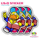 US D Sticker | Sticker from The Glitter Guy